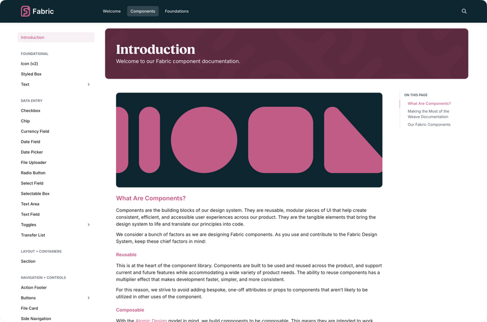 Intro page to Weave documentation site